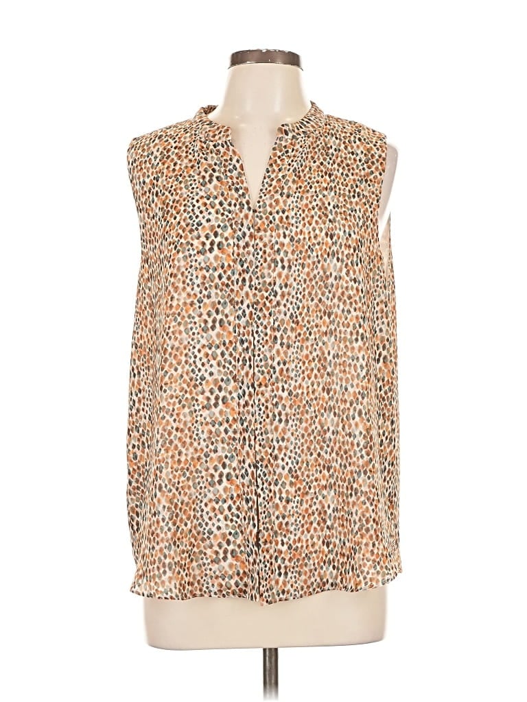 Pre-owned Les Serein Sleeveless Blouse In Brown