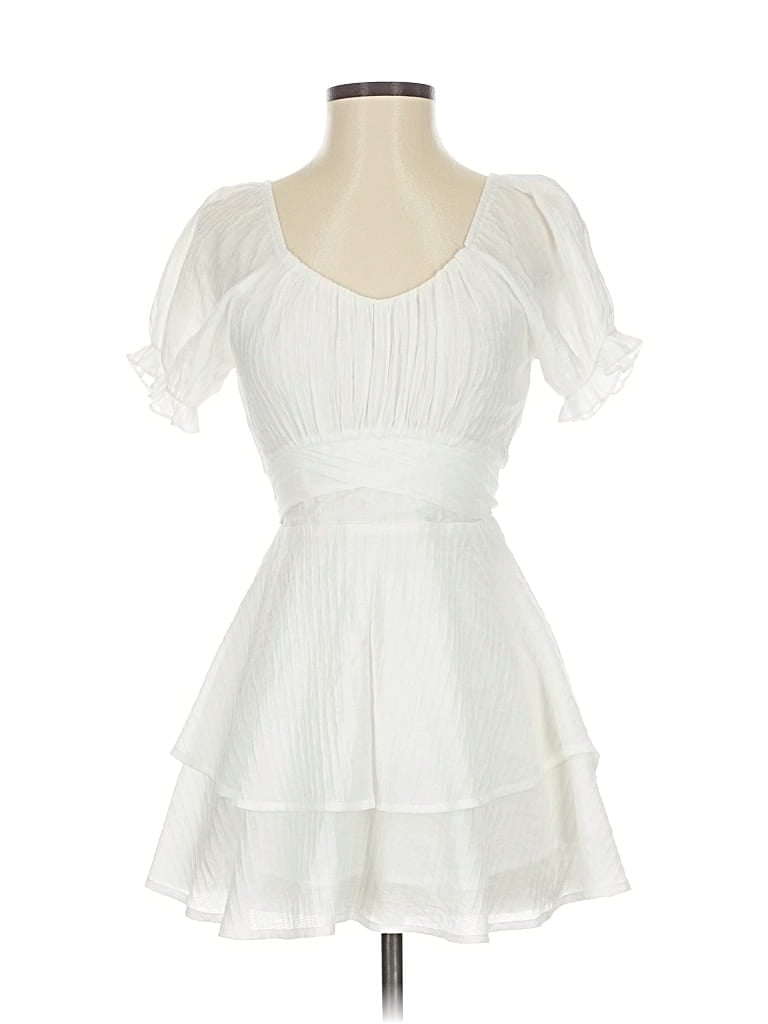 Pre-owned Katie J Nyc Cocktail Dress In White