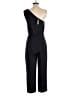 Express 100% Polyester Solid Black Jumpsuit Size S - photo 2