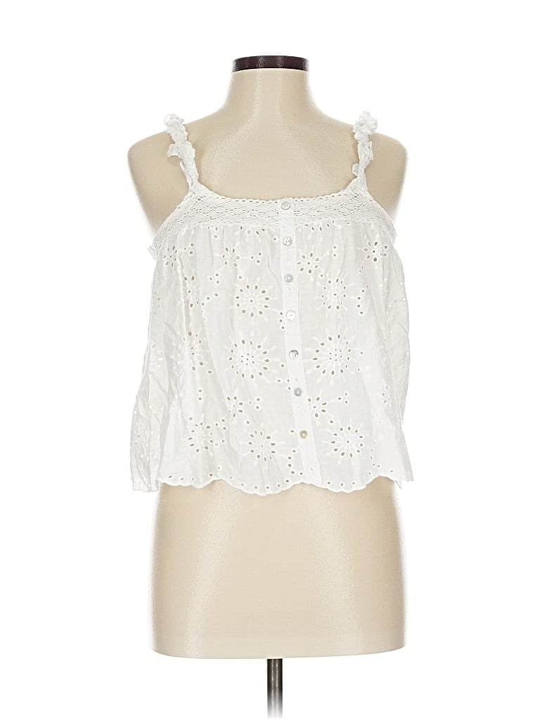 Pre-owned Bb Dakota By Steve Madden Sleeveless Blouse In White