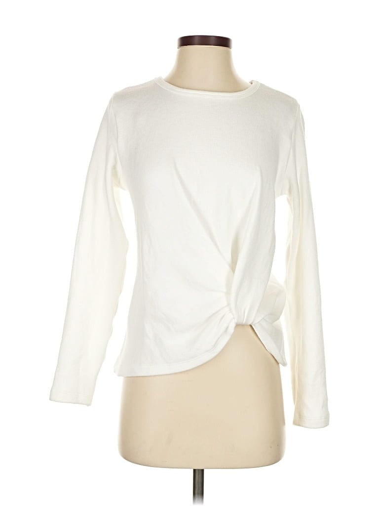 Pre-owned Karen Kane Cardigan Sweater In White