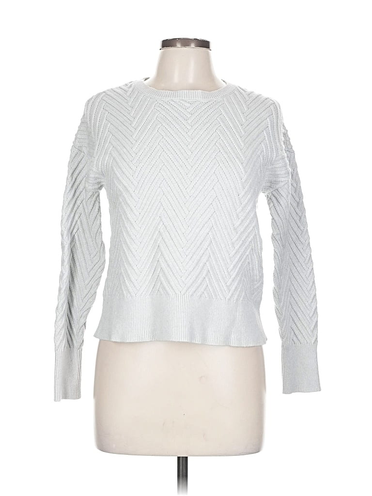Pre-owned Truth By Republic Pullover Sweater In Silver