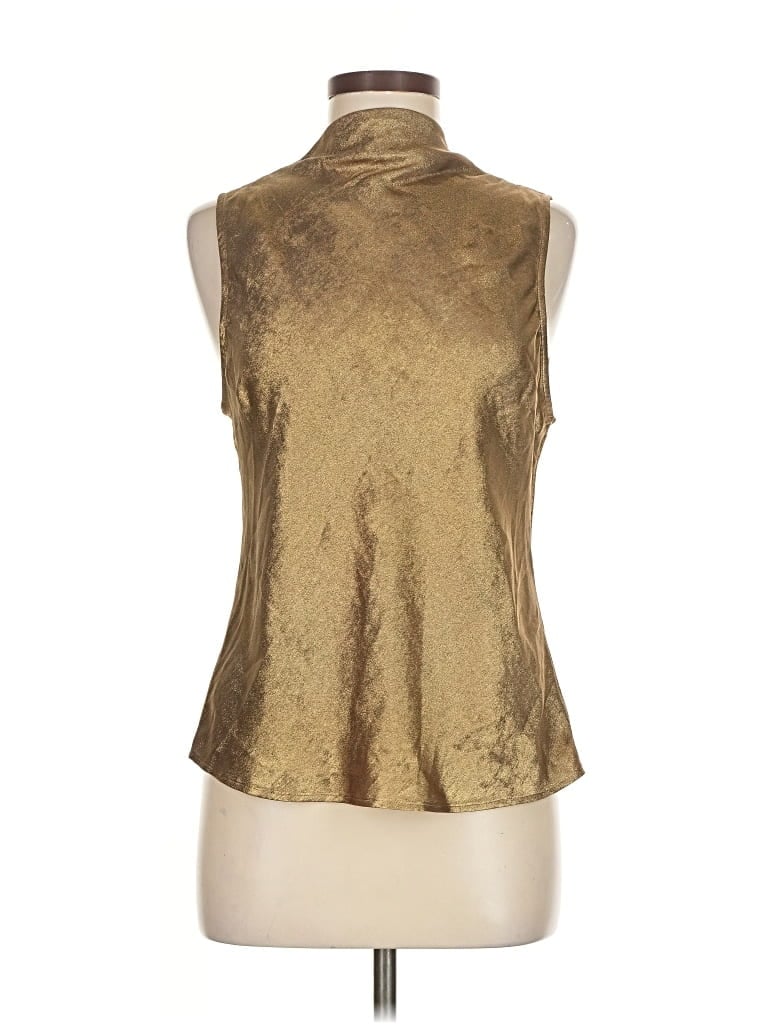 Pre-owned Bella Dahl Tank Top Gold High Neck Tops