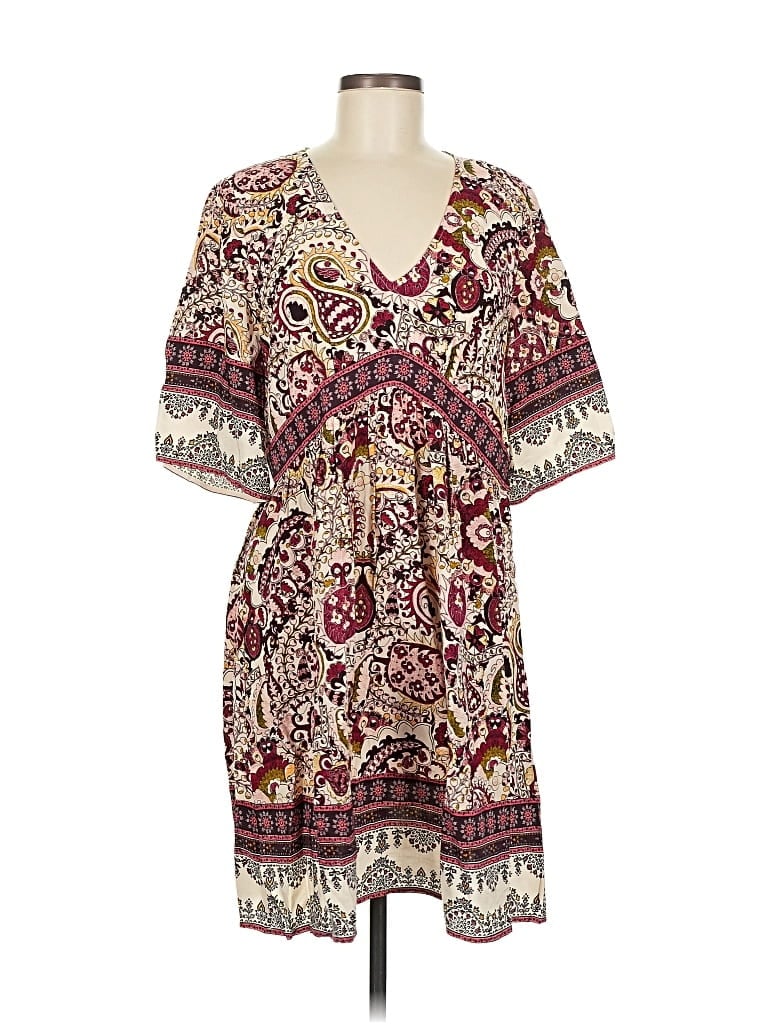 Pre-owned Ba&sh Casual Dress In Burgundy