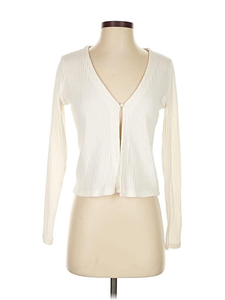 Pre-owned Old Navy Cardigan Sweater In White