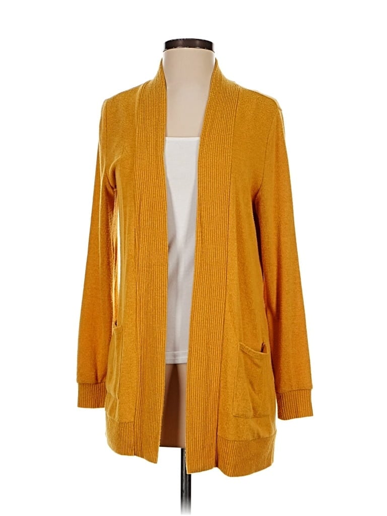 Pre-owned Market & Spruce Cardigan Sweater In Yellow