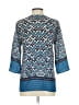 Everly 100% Polyester Chevron-herringbone Blue 3/4 Sleeve Blouse Size S - photo 2