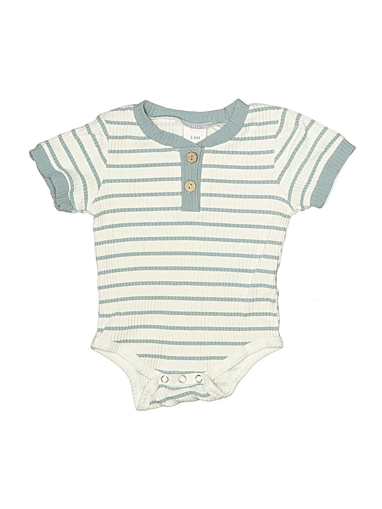 Pre-owned Unbranded Babies' Short Sleeve Onesie In Blue