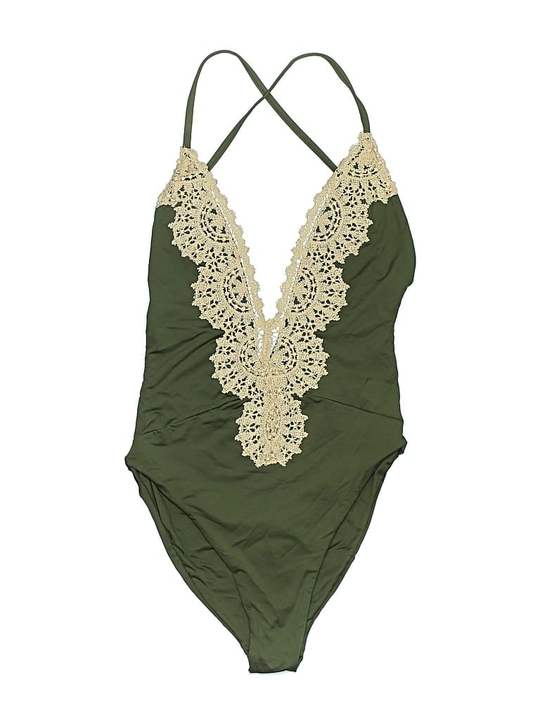 Pre-owned Blue Life One Piece Swimsuit In Green