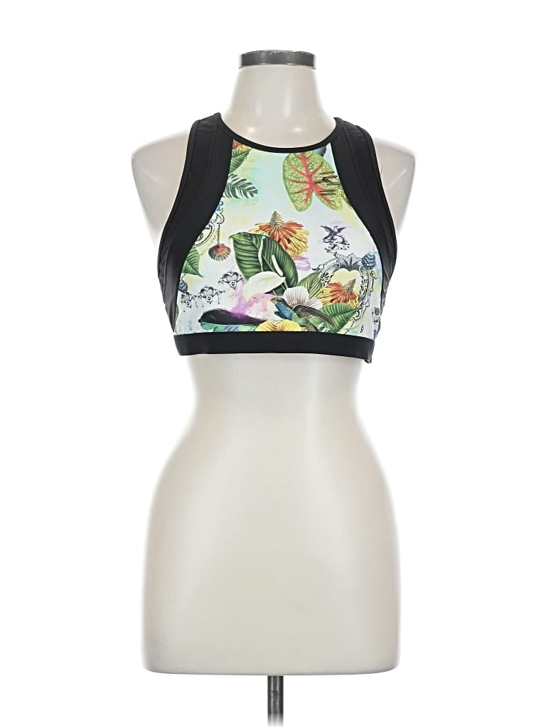 Pre-owned Athleta Tank Top Green Halter Neckline Tops