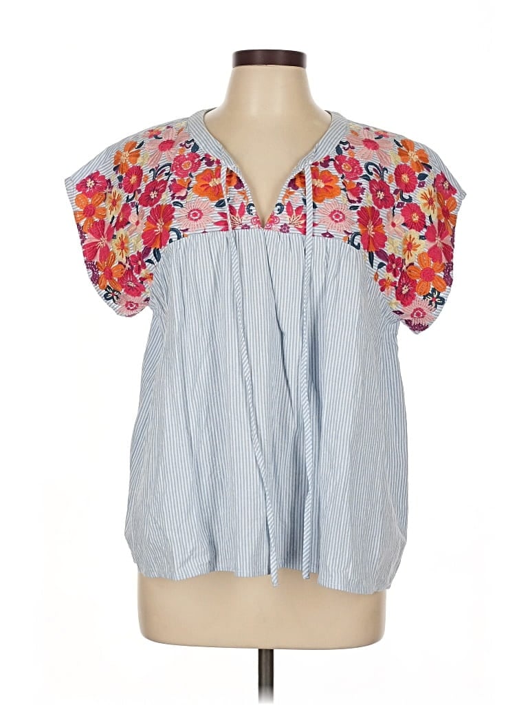 Pre-owned Savanna Jane Sleeveless T-shirt In Blue