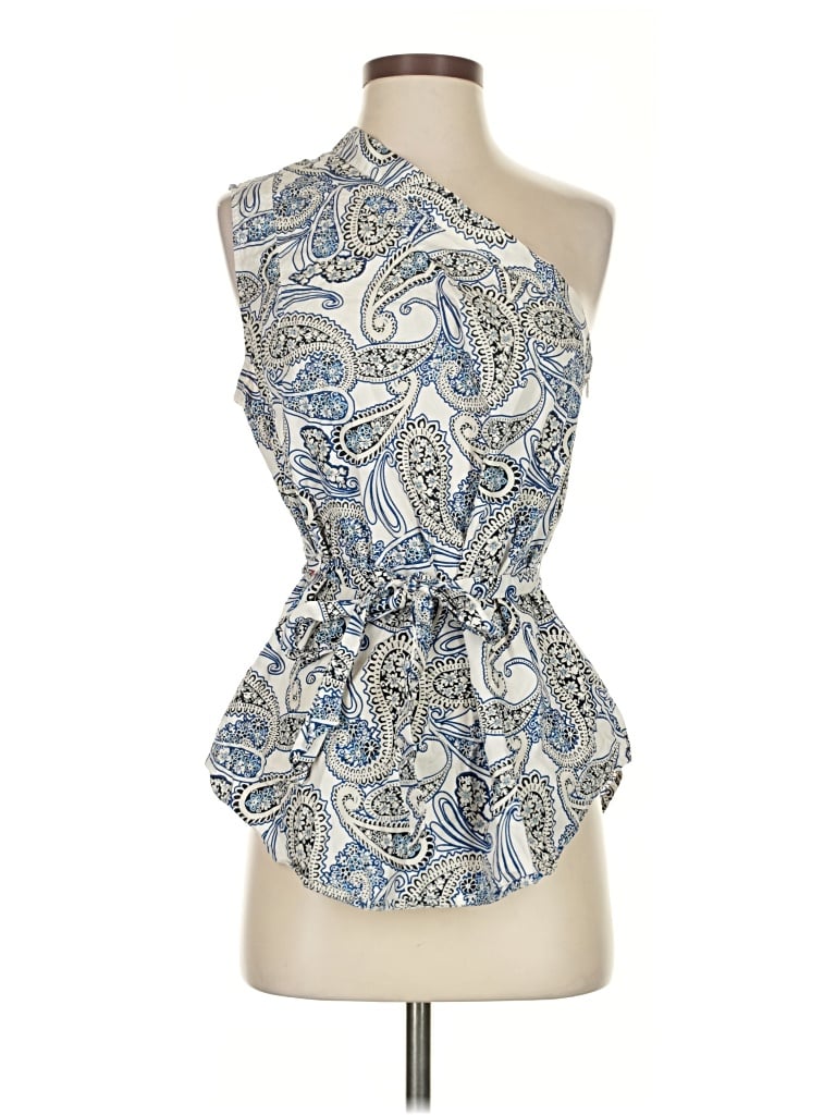 Pre-owned Banana Republic Factory Store Sleeveless Blouse In Blue