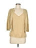 August Silk Tan 3/4 Sleeve Blouse Size M - photo 1