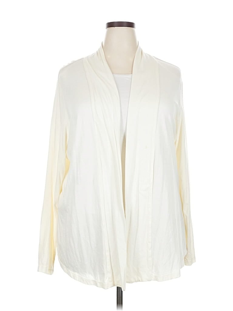 Pre-owned Coldwater Creek Cardigan Sweater In White