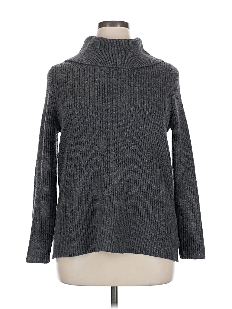 Pre-owned Lane Bryant Turtleneck Sweater In Gray