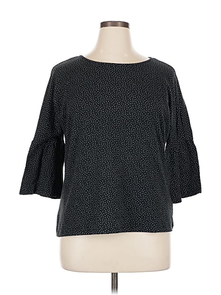 Pre-owned Lc Lauren Conrad 3/4 Sleeve T-shirt In Black