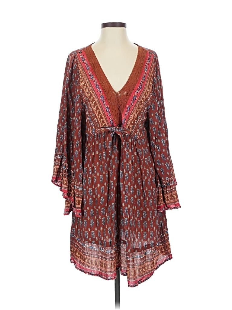 Pre-owned Angie Casual Dress In Burgundy