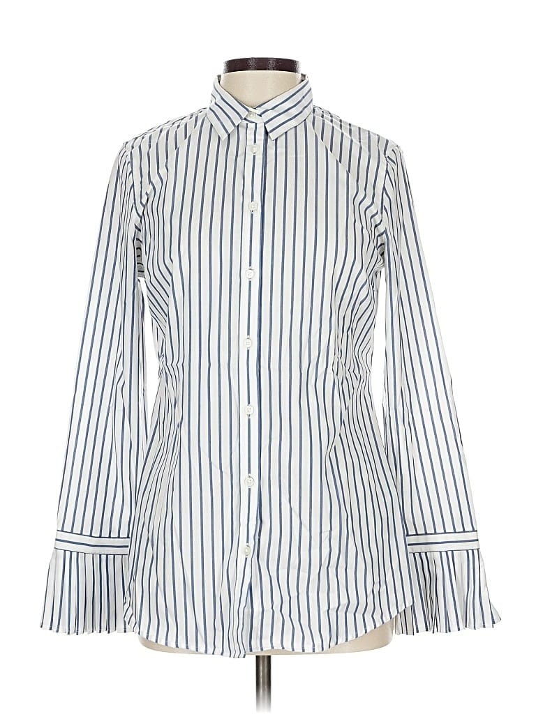 Pre-owned Banana Republic Long Sleeve Button Down Shirt In Blue