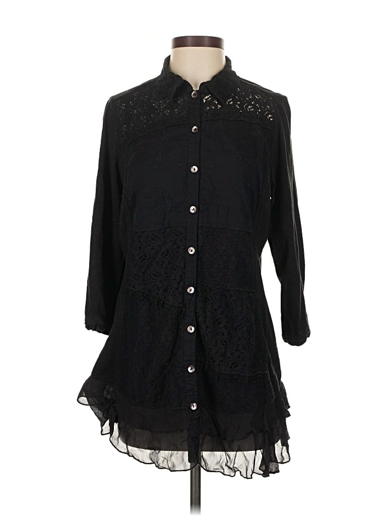 Pre-owned April Cornell Casual Dress In Black