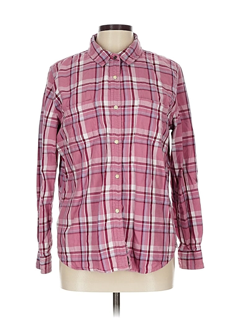 Pre-owned Flag & Anthem Long Sleeve Button Down Shirt In Pink