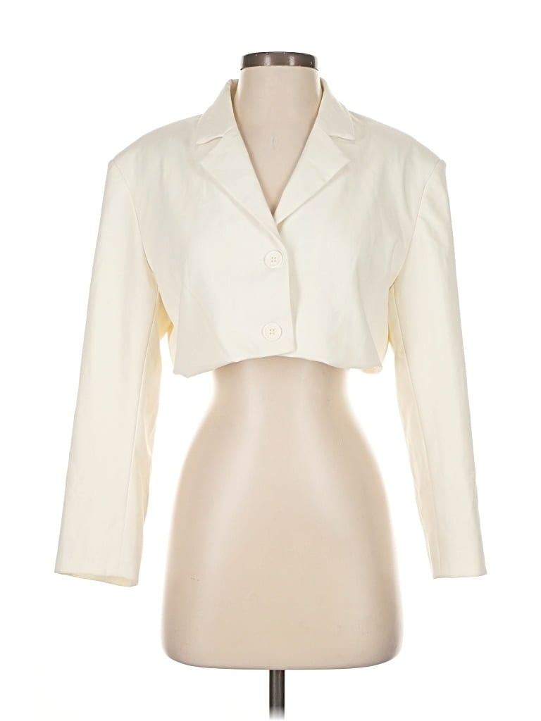 Pre-owned Danielle Bernstein Blazer Jacket In White