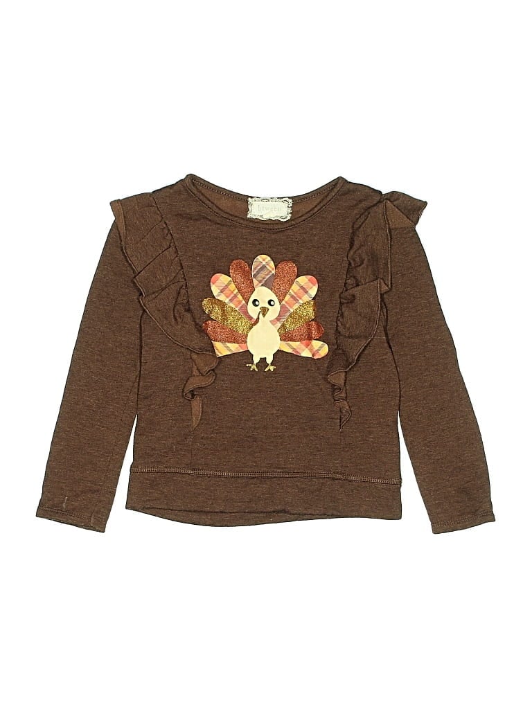 Pre-owned Btween Kids' Pullover Sweater In Brown