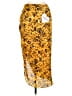 Buddy Love 100% Polyester Animal Print Yellow Casual Skirt Size M - photo 2
