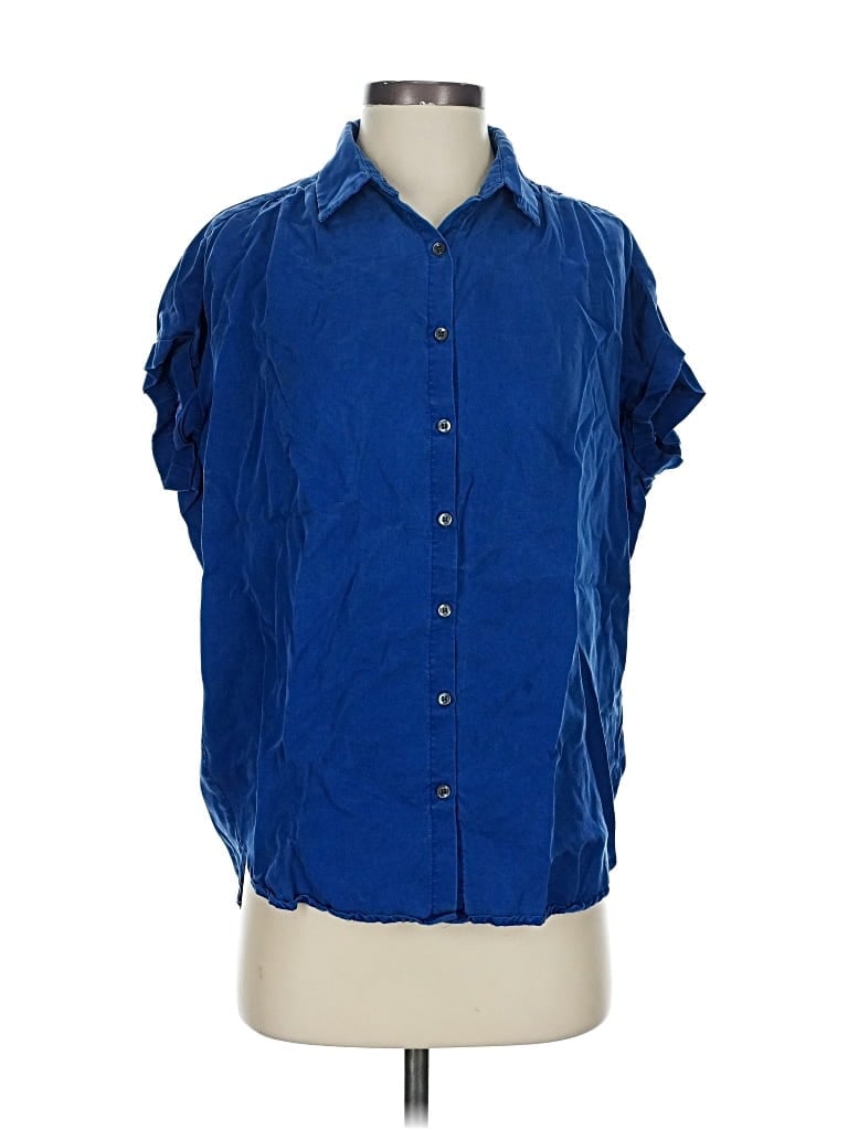 J. MCLAUGHLIN Pre-owned Short Sleeve Blouse In Blue