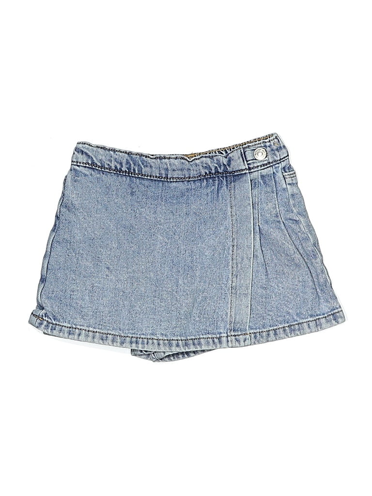 Pre-owned Zara Kids' Denim Skirt In Blue
