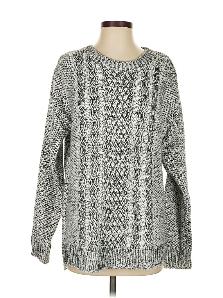 Pre-owned Everly Pullover Sweater In Silver