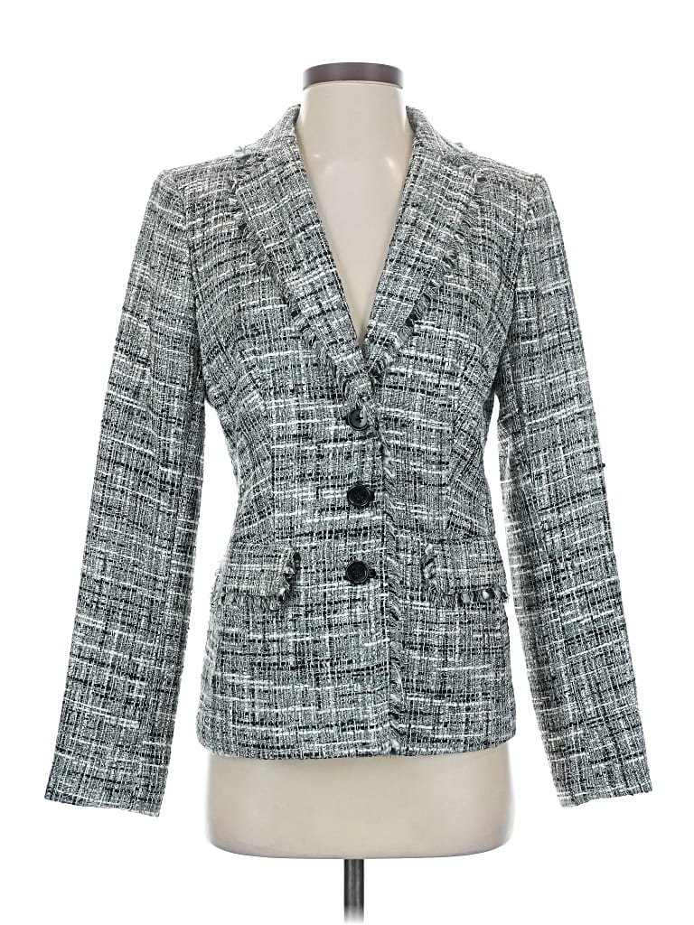 Pre-owned Dkny Blazer Jacket In Gray