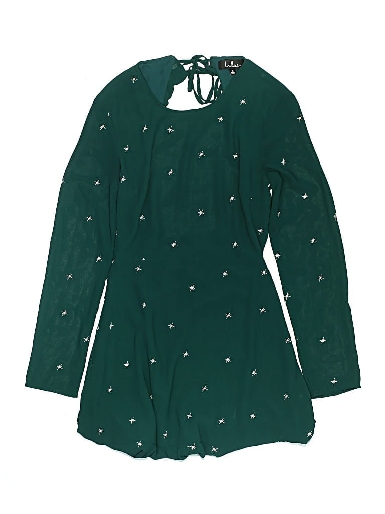 Pre-owned Lulus Long Sleeve Blouse In Green