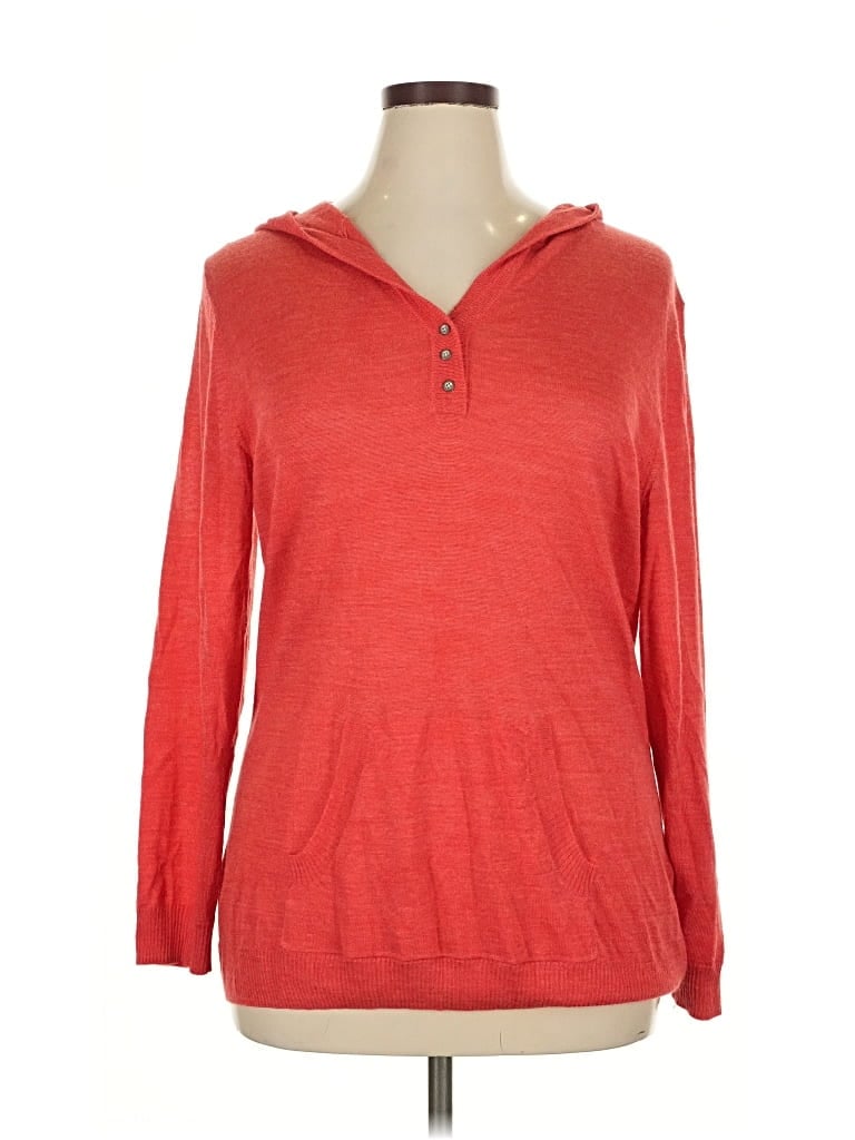 Pre-owned Cabela's Long Sleeve Henley Shirt In Red