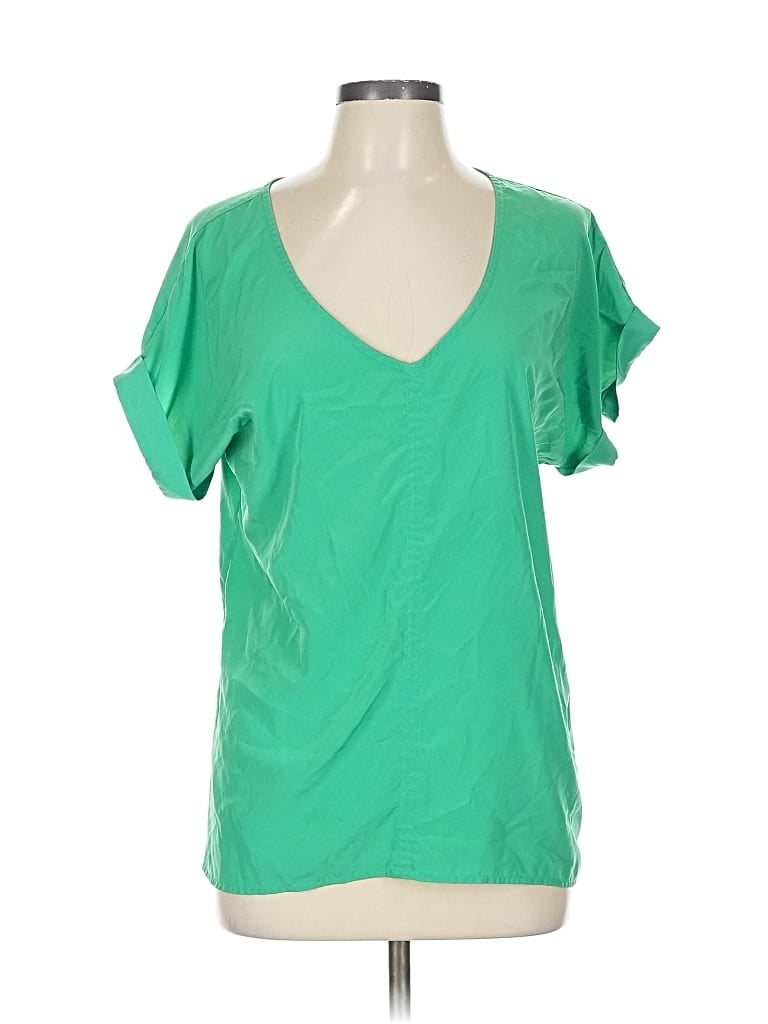 Pre-owned Old Navy Short Sleeve Top Green V Neck Tops