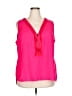 Tahari 100% Polyester Pink Sleeveless Blouse Size 2X - photo 1