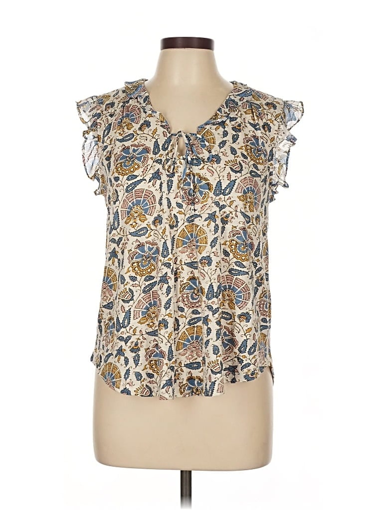 Pre-owned Lucky Brand Sleeveless Blouse In White