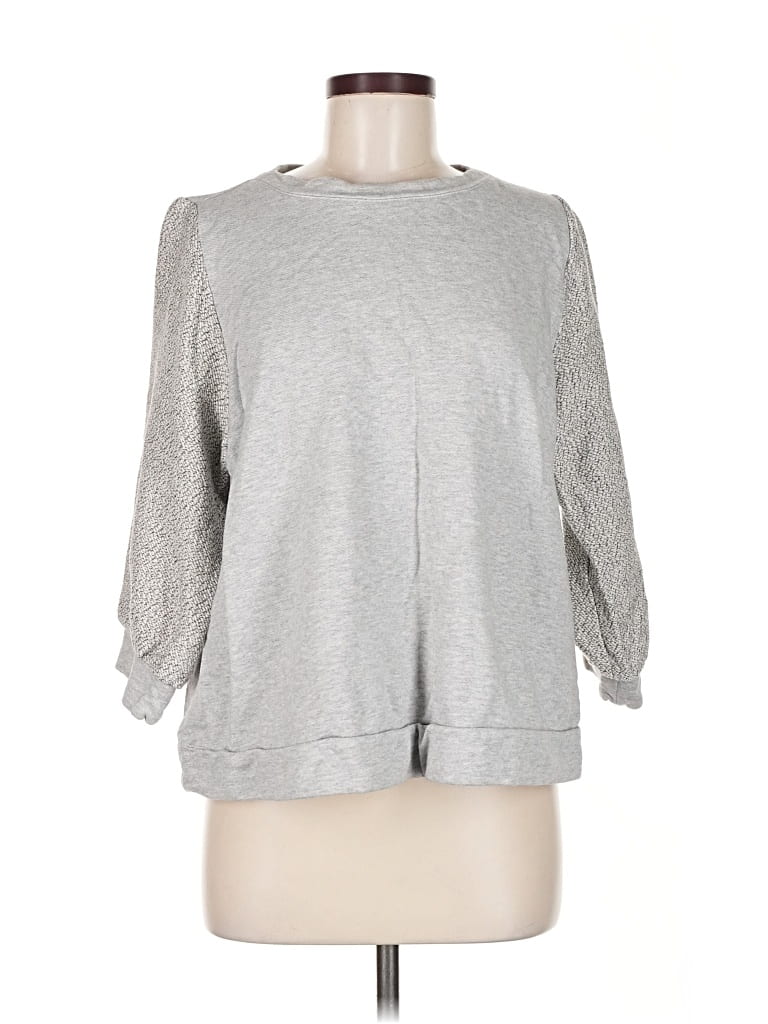 Pre-owned Jjill Sweatshirt In Silver
