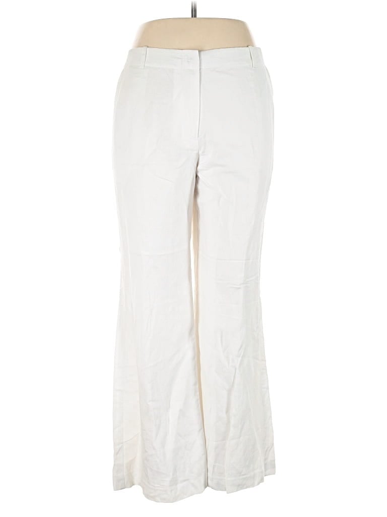Pre-owned Ruby Rd. Linen Pants In White