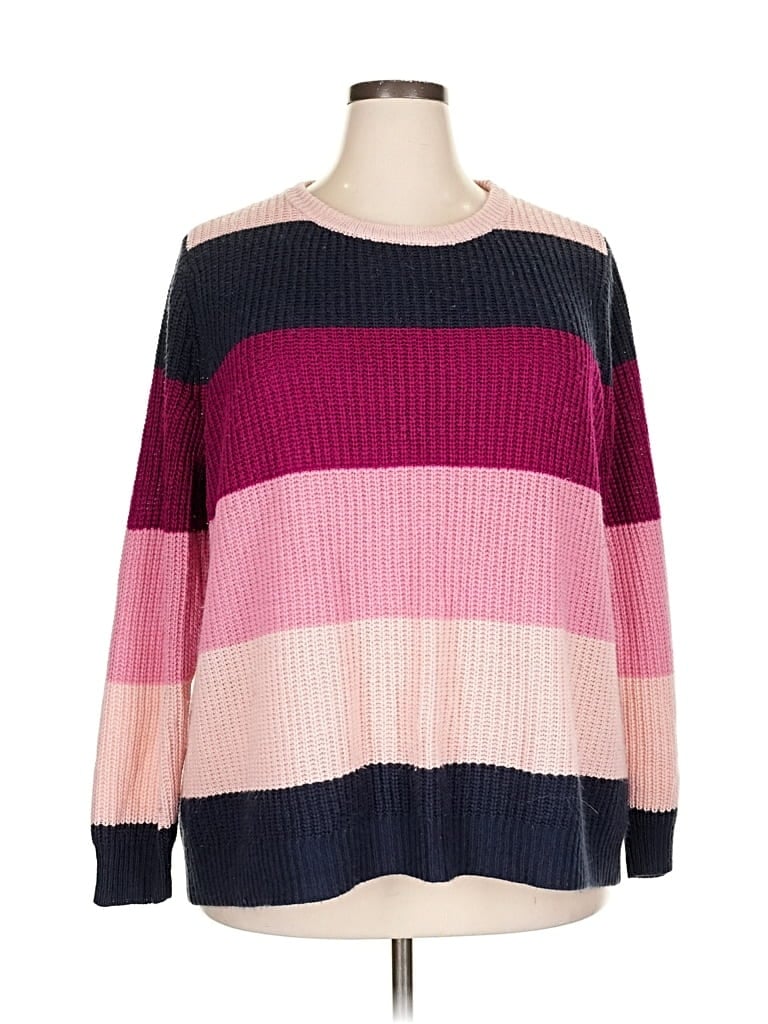 Pre-owned Lane Bryant Pullover Sweater In Pink