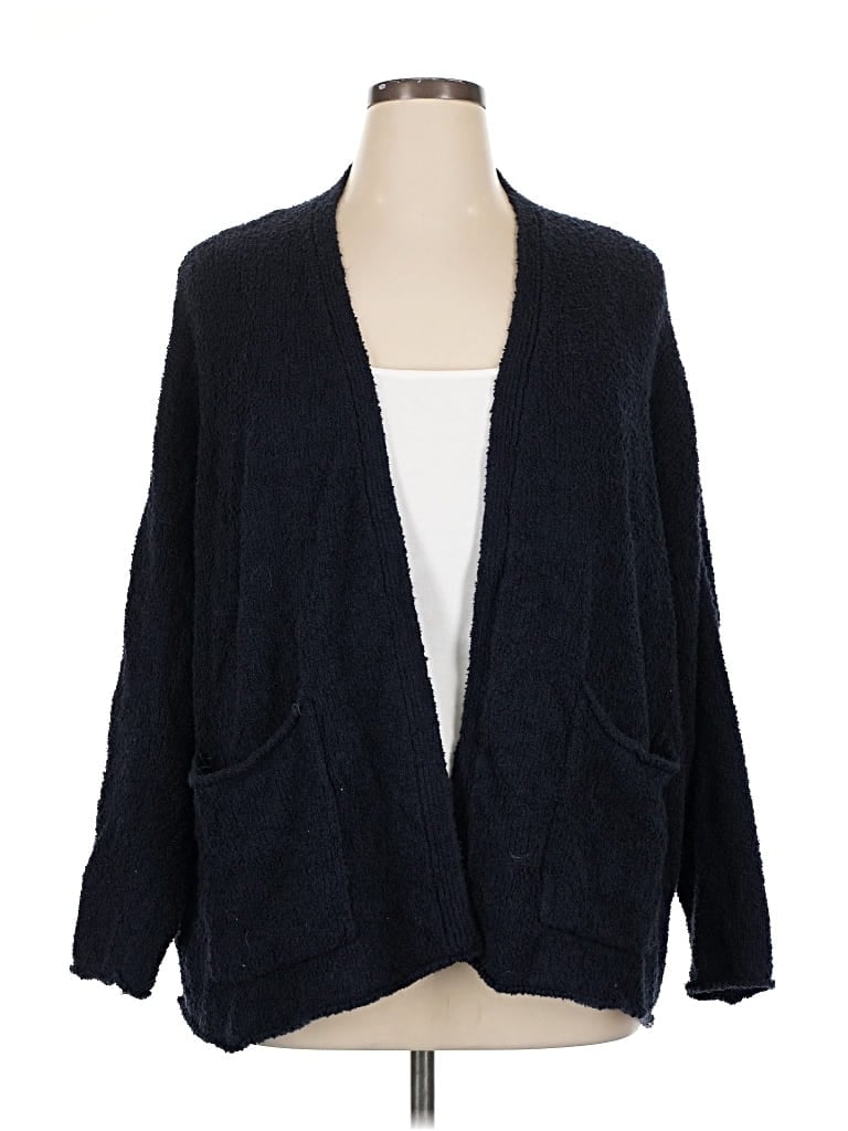 Pre-owned Eileen Fisher Cardigan Sweater In Blue