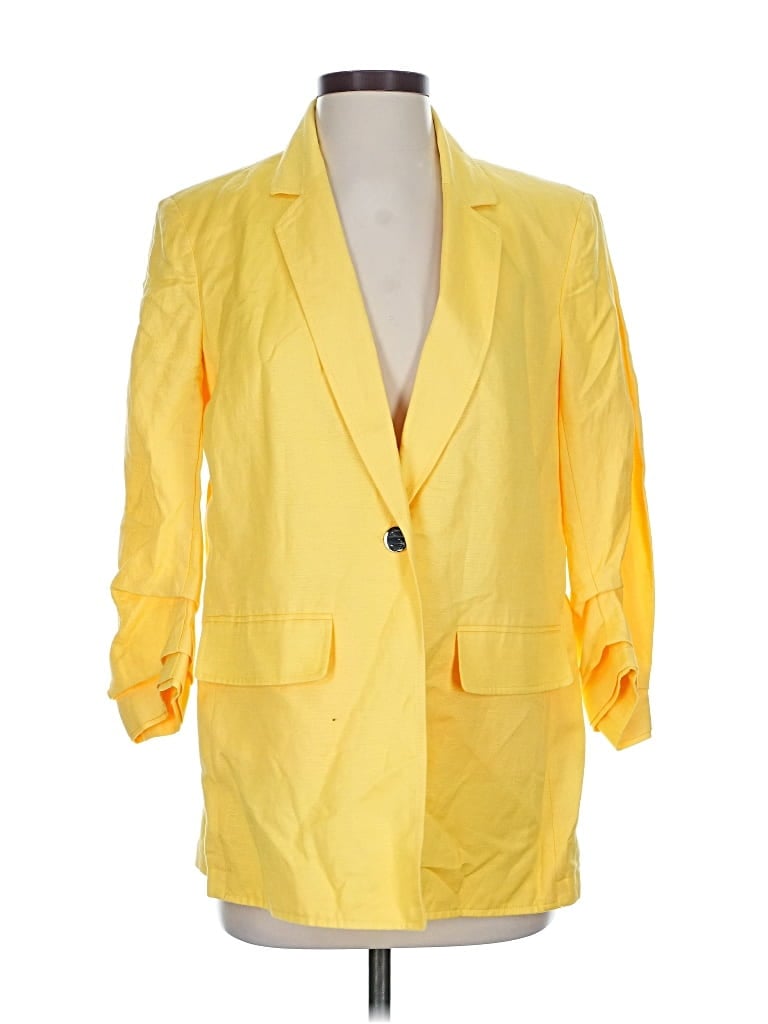 Pre-owned Anne Klein Blazer Jacket In Yellow