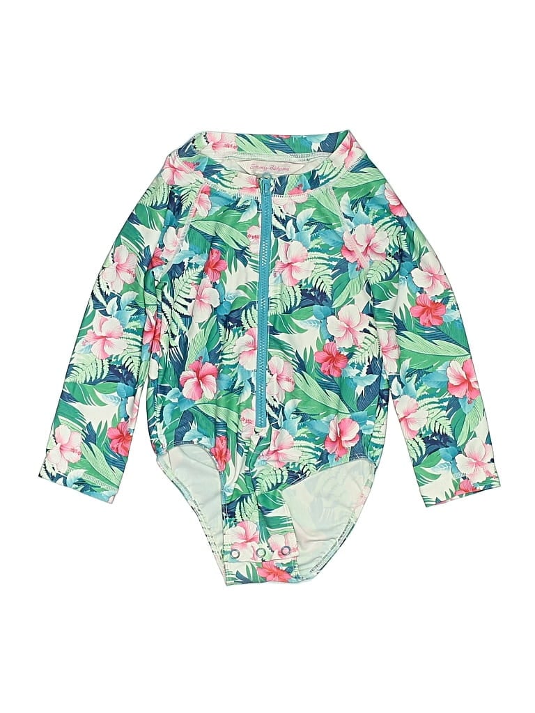 Pre-owned Tommy Bahama Kids' One Piece Swimsuit In Green