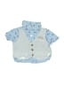 Little Lad 100% Cotton Blue Short Sleeve Button-Down Shirt Size 0-3 mo - photo 1