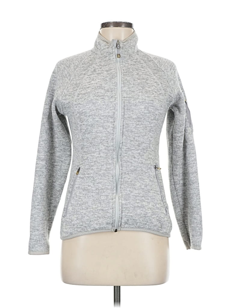 Pre-owned Eddie Bauer Fleece Jacket In Gray