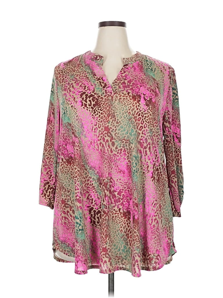 Pre-owned Dear Scarlett 3/4 Sleeve Blouse In Pink