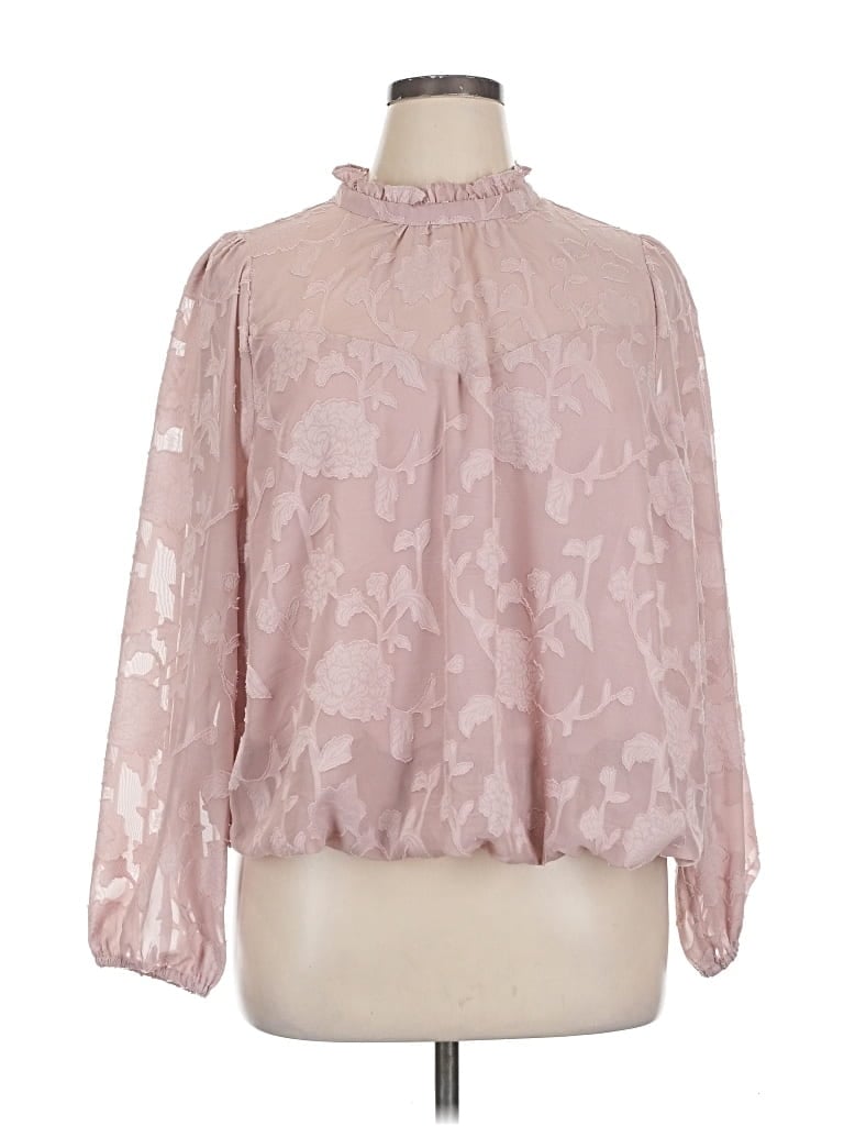 Pre-owned Torrid Long Sleeve Blouse In Pink