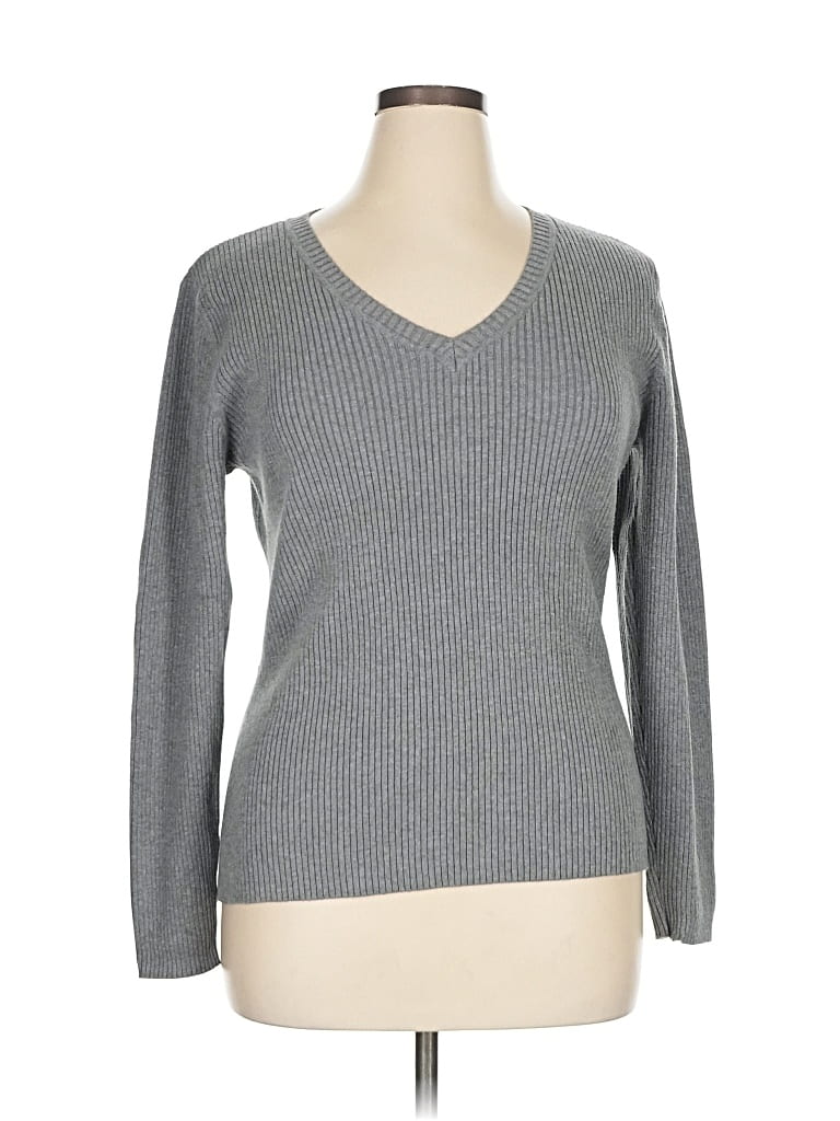 Pre-owned St. John's Bay Pullover Sweater In Gray