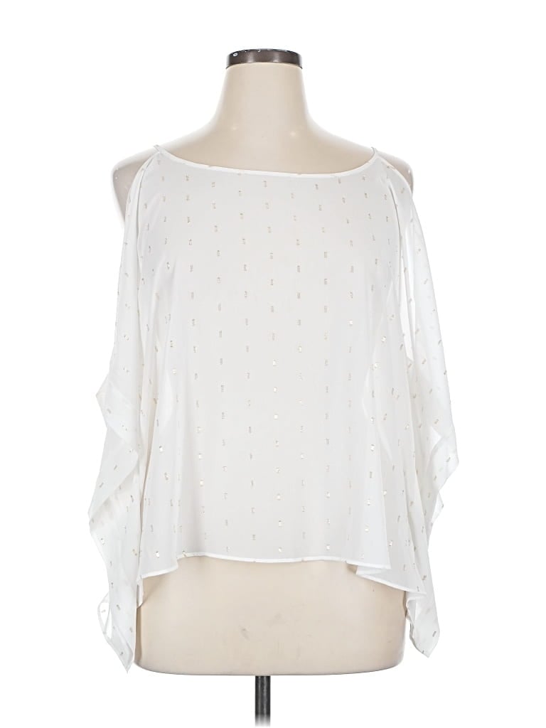 Pre-owned Jennifer Lopez 3/4 Sleeve T-shirt In White