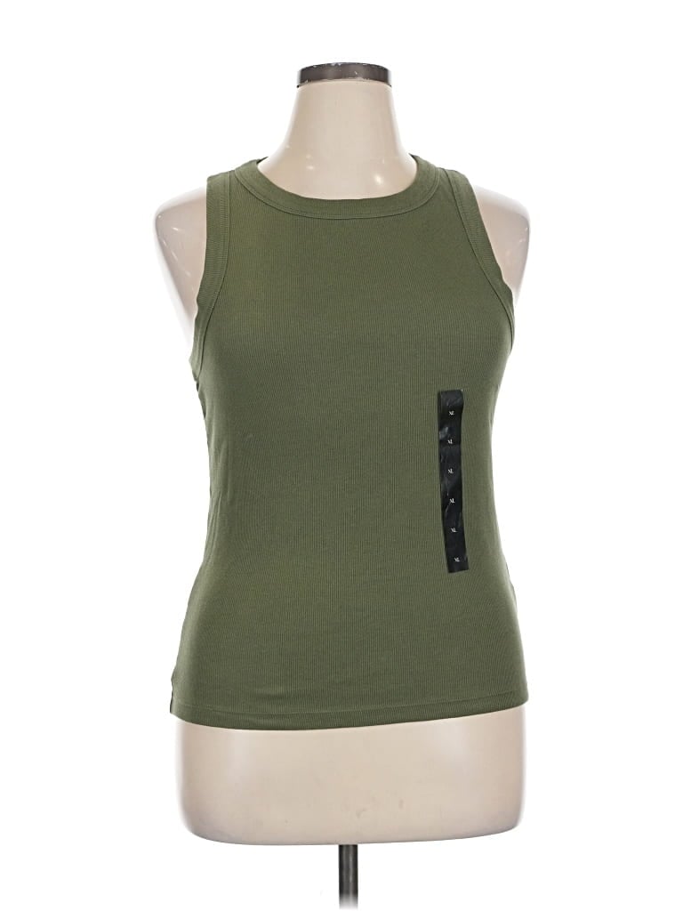 Pre-owned Banana Republic Factory Store Tank Top Green Halter Neckline Tops
