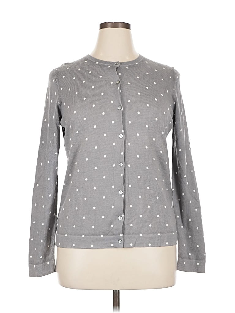 Pre-owned Ann Taylor Factory Cardigan Sweater In Gray